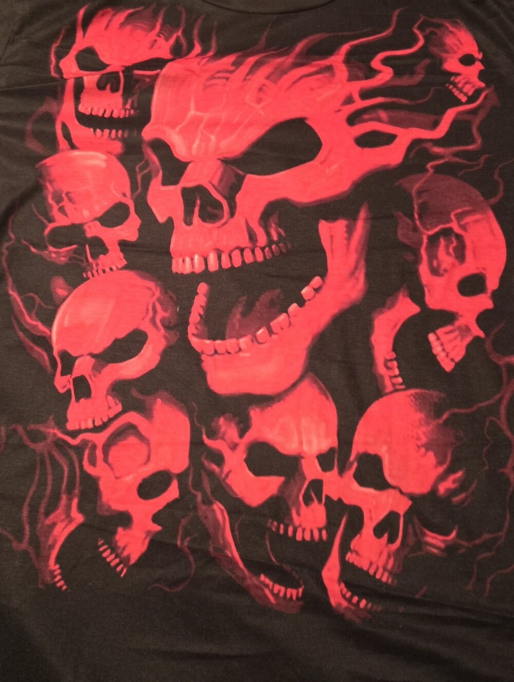 Bold Red Skull Graphic Tee